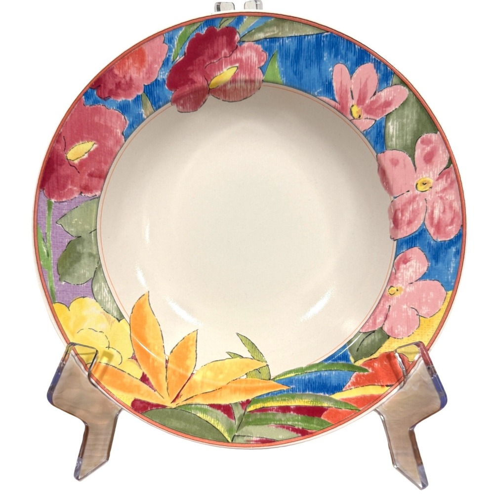 VTG 1990s Mikasa 9" Large Soup Bowl "Splendrous" CAB07 Floral Discontinued